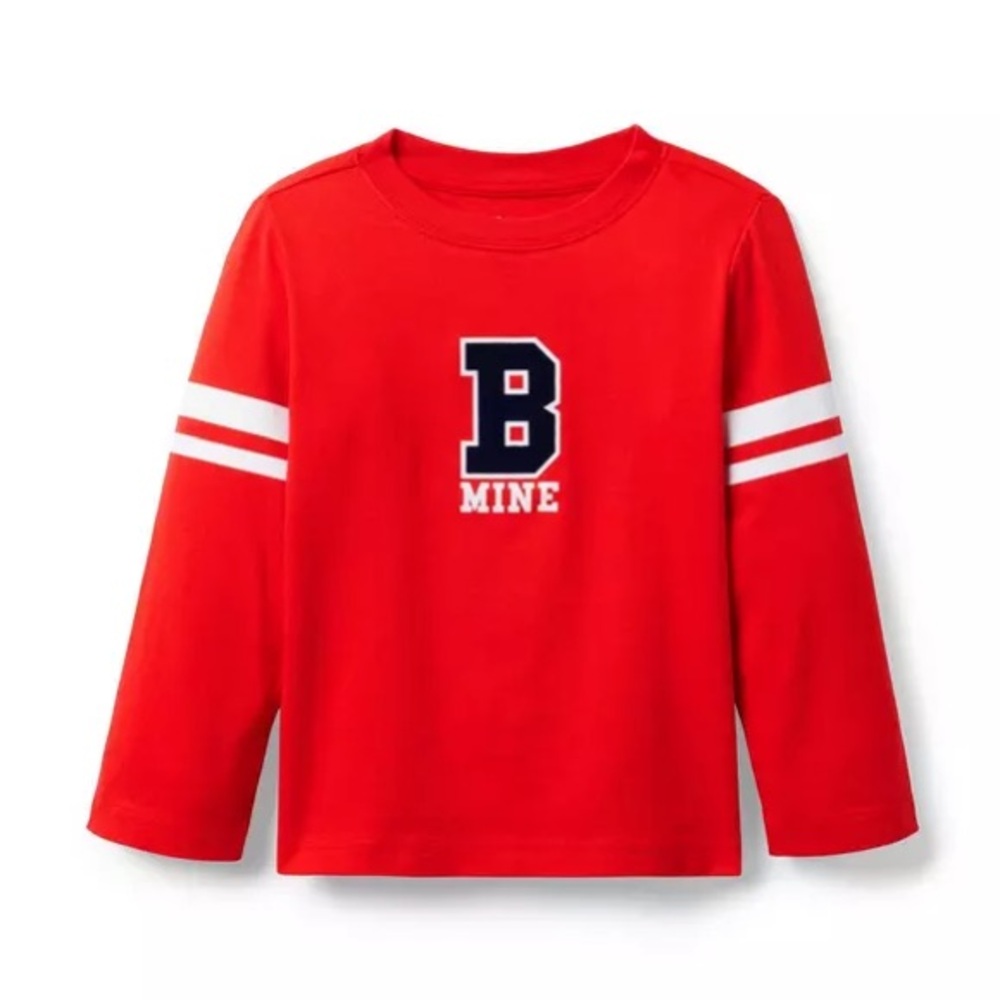 NWT Janie and jack b mine varsity long sleeve tee
